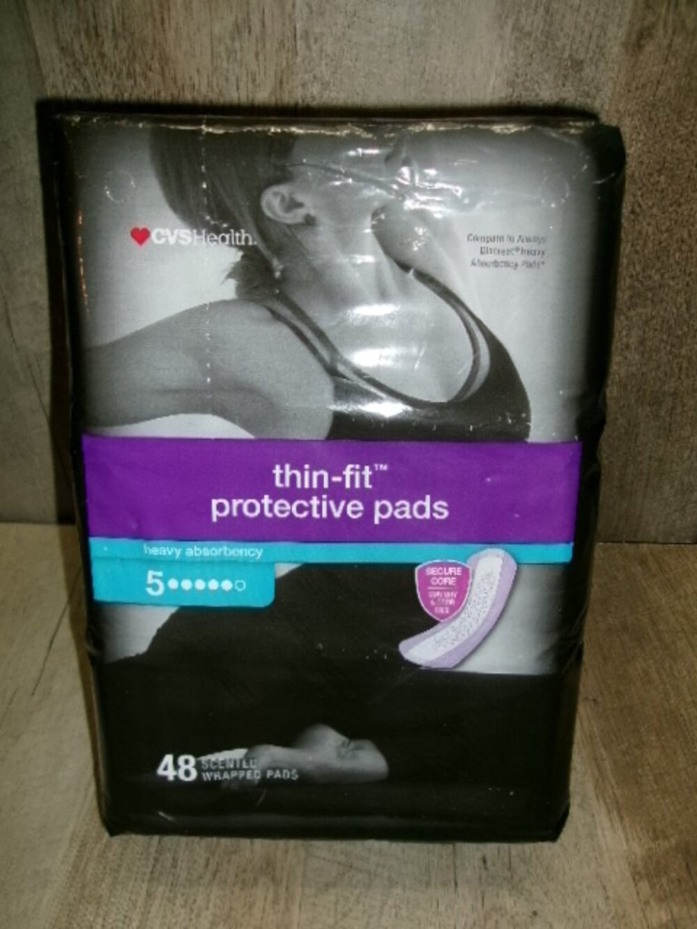CVS Health Thin Fit Protective Pads – Heavy Absorbency, 48 Scented Individually